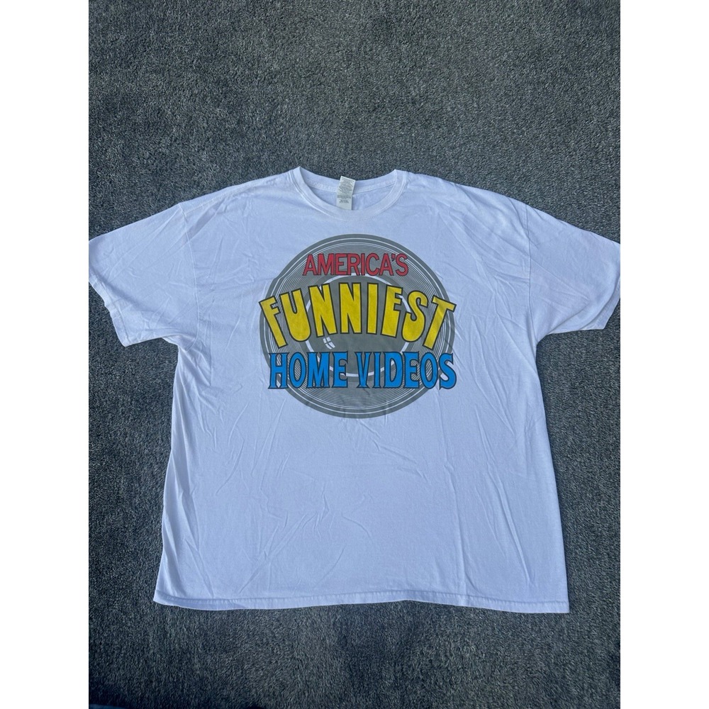 America's Funniest Home Videos T Shirt 2XL AFV ABC TV Show Graphic White